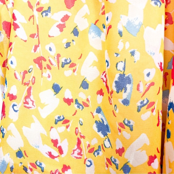 NWT Eclair Yellow Patterned Tank Top - Picture 5 of 6